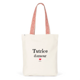 Tote Bag Premium - Tutrice d'amour - 2 Coloris - Cadeau Durable - Cadeau Personnalisable - Cadeaux-Positifs.com -Unique-Rouge-