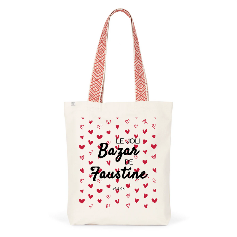Cadeau anniversaire : Tote Bag Premium - Le joli Bazar de Faustine - 2 Coloris - Durable - Cadeau Personnalisable - Cadeaux-Positifs.com -Unique-Rouge-