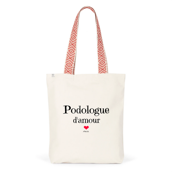 Tote Bag Premium - Podologue d'amour - 2 Coloris - Cadeau Durable - Cadeau Personnalisable - Cadeaux-Positifs.com -Unique-Rouge-