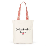 Tote Bag Premium - Orthophoniste d'amour - 2 Coloris - Cadeau Durable - Cadeau Personnalisable - Cadeaux-Positifs.com -Unique-Rouge-