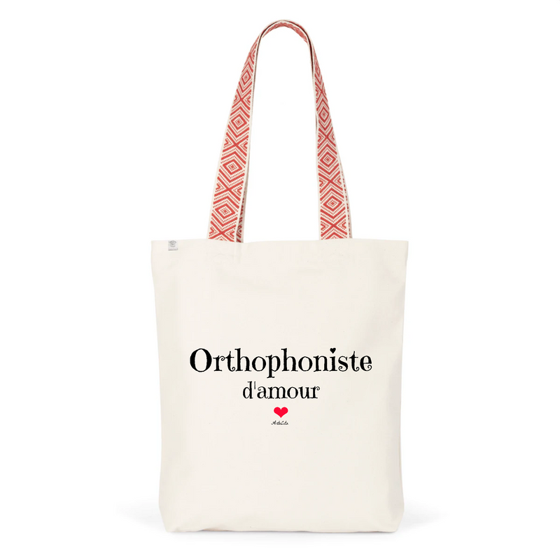 Cadeau anniversaire : Tote Bag Premium - Orthophoniste d'amour - 2 Coloris - Cadeau Durable - Cadeau Personnalisable - Cadeaux-Positifs.com -Unique-Rouge-