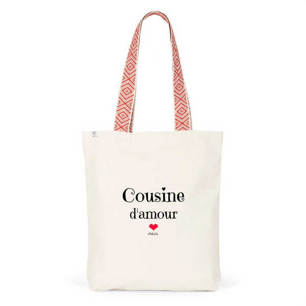 Tote Bag Premium - Cousine d'amour - 2 Coloris - Cadeau Durable - Cadeau Personnalisable - Cadeaux-Positifs.com -Unique-Rouge-