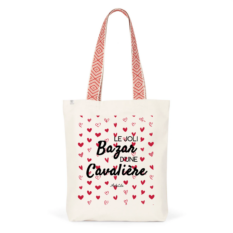 Cadeau anniversaire : Tote Bag Premium - Le joli Bazar d'une Cavalière - 2 Coloris - Durable - Cadeau Personnalisable - Cadeaux-Positifs.com -Unique-Rouge-