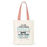 Tote Bag Premium - Citation Albert Einstein - 2 Coloris - Durable - Cadeau Personnalisable - Cadeaux-Positifs.com -Unique-Rouge-