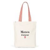 Tote Bag Premium - Manou d'amour - 2 Coloris - Cadeau Durable - Cadeau Personnalisable - Cadeaux-Positifs.com -Unique-Rouge-