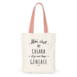 Tote Bag Premium - Chiara est trop Géniale - 2 Coloris - Durable - Cadeau Personnalisable - Cadeaux-Positifs.com -Unique-Rouge-