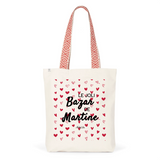 Tote Bag Premium - Le joli Bazar de Martine - 2 Coloris - Durable - Cadeau Personnalisable - Cadeaux-Positifs.com -Unique-Rouge-