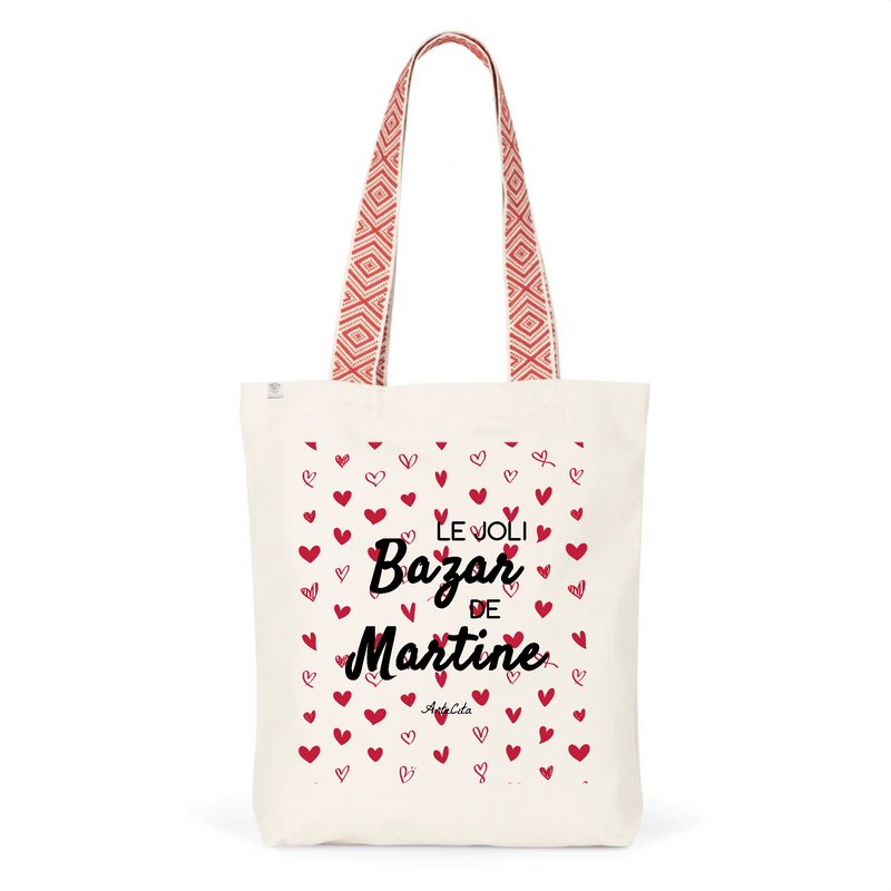 Cadeau anniversaire : Tote Bag Premium - Le joli Bazar de Martine - 2 Coloris - Durable - Cadeau Personnalisable - Cadeaux-Positifs.com -Unique-Rouge-