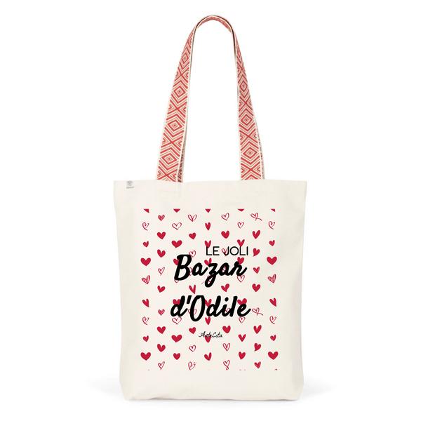 Tote Bag Premium - Le joli Bazar d'Odile - 2 Coloris - Durable - Cadeau Personnalisable - Cadeaux-Positifs.com -Unique-Rouge-