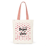 Tote Bag Premium - Le joli Bazar de Leïla - 2 Coloris - Durable - Cadeau Personnalisable - Cadeaux-Positifs.com -Unique-Rouge-