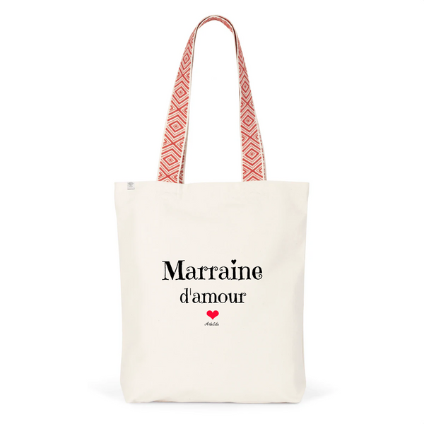 Tote Bag Premium - Marraine d'amour - 2 Coloris - Cadeau Durable - Cadeau Personnalisable - Cadeaux-Positifs.com -Unique-Rouge-