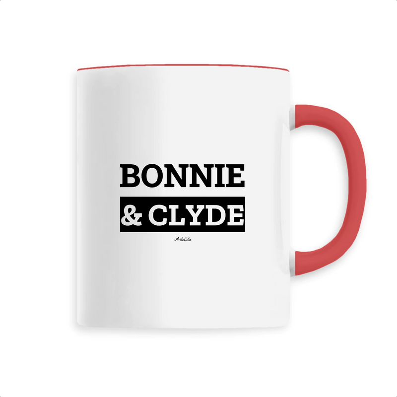 Cadeau anniversaire : Mug - Bonnie & Clyde - 6 Coloris - Cadeau Original & Mythique - Cadeau Personnalisable - Cadeaux-Positifs.com -Unique-Rouge-