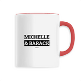 Mug - Michelle & Barack - 6 Coloris - Cadeau Original & Mythique - Cadeau Personnalisable - Cadeaux-Positifs.com -Unique-Rouge-