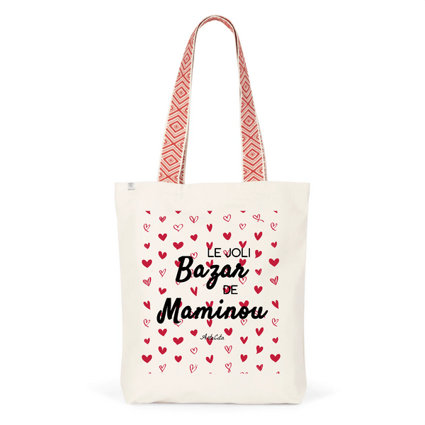 Tote Bag Premium - Le joli Bazar de Maminou - 2 Coloris - Durable - Cadeau Personnalisable - Cadeaux-Positifs.com -Unique-Rouge-