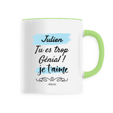 Mug - Julien je t'aime - 6 Coloris - Cadeau Tendre - Cadeau Personnalisable - Cadeaux-Positifs.com -Unique-Vert-