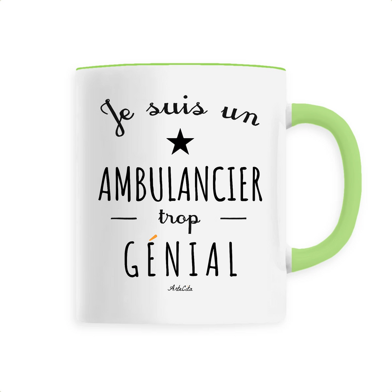 Cadeau anniversaire : Mug - Un Ambulancier trop Génial - 6 Coloris - Cadeau Original - Cadeau Personnalisable - Cadeaux-Positifs.com -Unique-Vert-