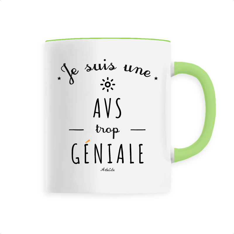 Cadeau anniversaire : Mug - Une AVS trop Géniale - 6 Coloris - Cadeau Original - Cadeau Personnalisable - Cadeaux-Positifs.com -Unique-Vert-