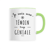 Mug - Une Témoin trop Géniale - 6 Coloris - Cadeau Original - Cadeau Personnalisable - Cadeaux-Positifs.com -Unique-Vert-