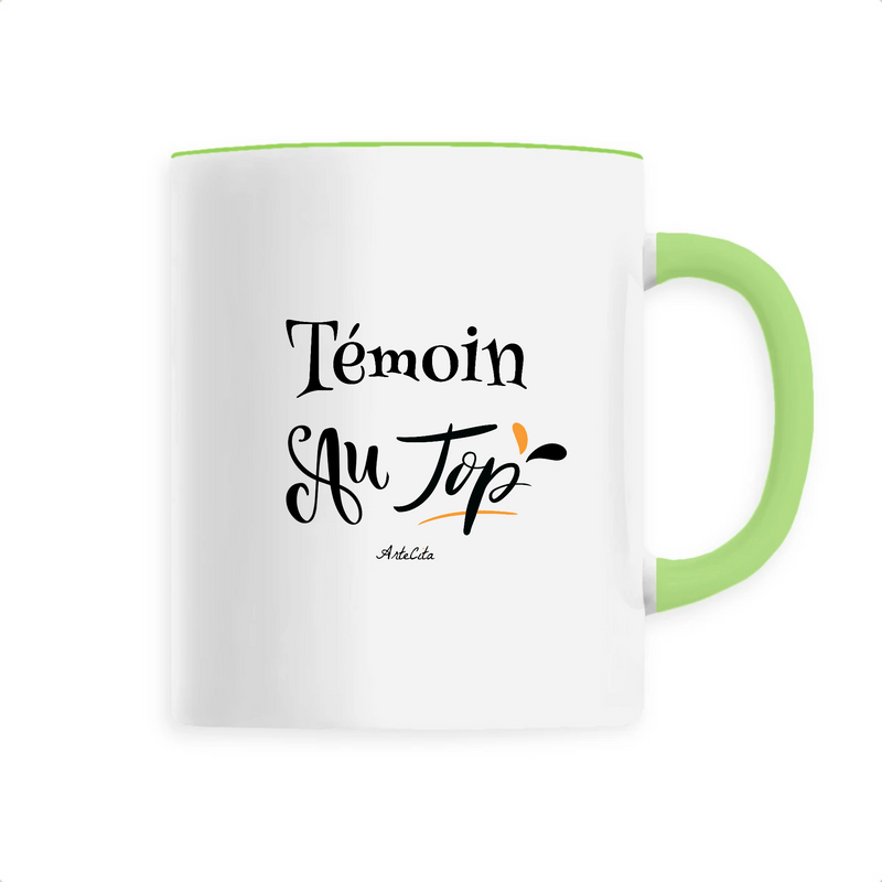 Cadeau anniversaire : Mug - Témoin au Top - 6 Coloris - Cadeau Original - Cadeau Personnalisable - Cadeaux-Positifs.com -Unique-Vert-