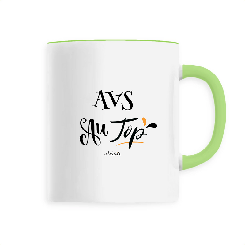 Cadeau anniversaire : Mug - AVS au Top - 6 Coloris - Cadeau Original - Cadeau Personnalisable - Cadeaux-Positifs.com -Unique-Vert-