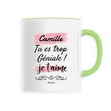 Mug - Camille je t'aime - 6 Coloris - Cadeau Tendre - Cadeau Personnalisable - Cadeaux-Positifs.com -Unique-Vert-