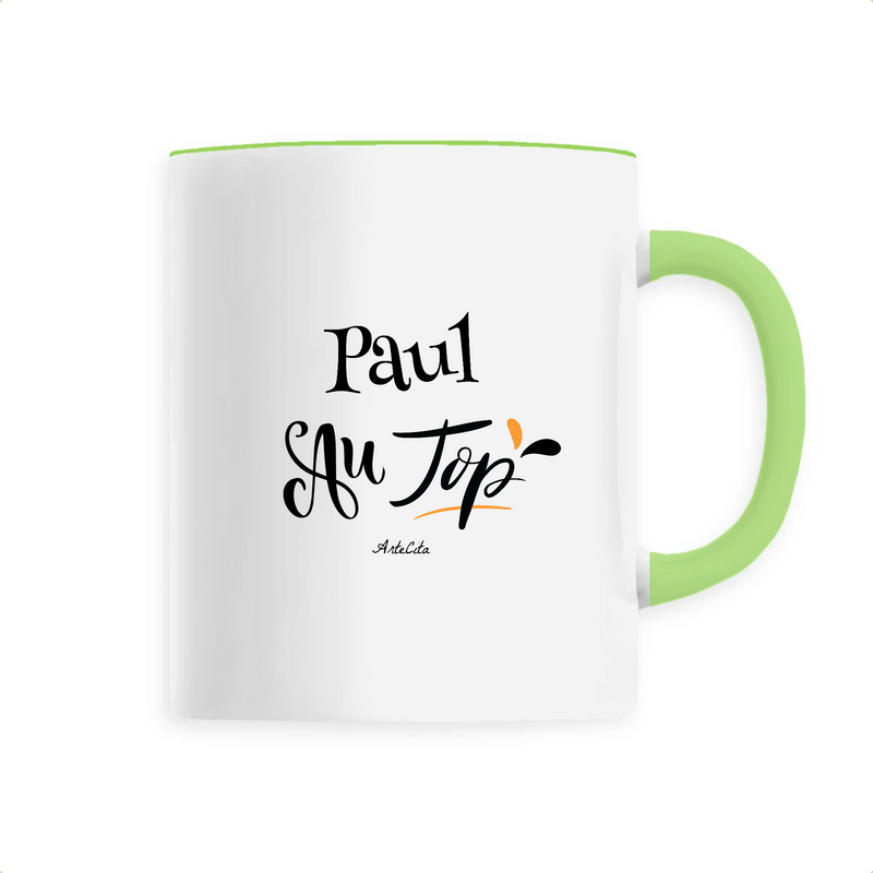 Cadeau anniversaire : Mug - Paul au Top - 6 Coloris - Cadeau Original - Cadeau Personnalisable - Cadeaux-Positifs.com -Unique-Vert-