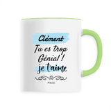 Mug - Clément, je t'aime - 6 Coloris - Cadeau Tendre - Cadeau Personnalisable - Cadeaux-Positifs.com -Unique-Vert-