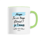 Mug - Hugo je t'aime - 6 Coloris - Cadeau Tendre - Cadeau Personnalisable - Cadeaux-Positifs.com -Unique-Vert-