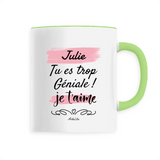 Mug - Julie je t'aime - 6 Coloris - Cadeau Tendre & Original - Cadeau Personnalisable - Cadeaux-Positifs.com -Unique-Vert-