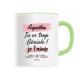 Mug - Agathe je t'aime - 6 Coloris - Cadeau Tendre & Original - Cadeau Personnalisable - Cadeaux-Positifs.com -Unique-Vert-