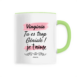 Mug - Virginie je t'aime - 6 Coloris - Cadeau Tendre & Original - Cadeau Personnalisable - Cadeaux-Positifs.com -Unique-Vert-