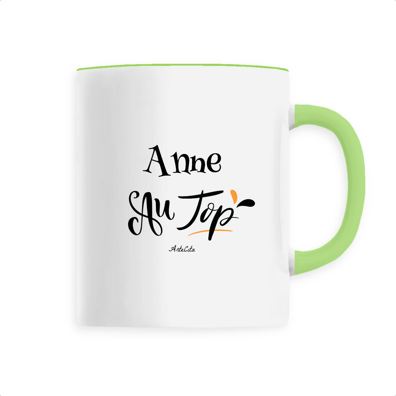 Cadeau anniversaire : Mug - Anne au Top - 6 Coloris - Cadeau Original - Cadeau Personnalisable - Cadeaux-Positifs.com -Unique-Vert-