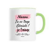 Mug - Nanou je t'aime - 6 Coloris - Cadeau Tendre & Original - Cadeau Personnalisable - Cadeaux-Positifs.com -Unique-Vert-