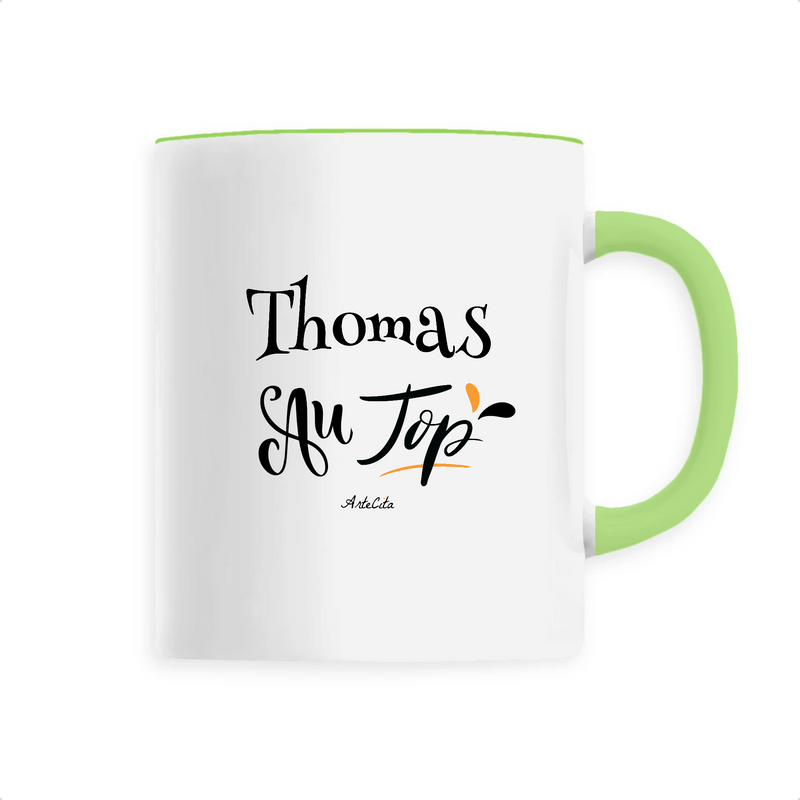 Cadeau anniversaire : Mug - Thomas au Top - 6 Coloris - Cadeau Original - Cadeau Personnalisable - Cadeaux-Positifs.com -Unique-Vert-
