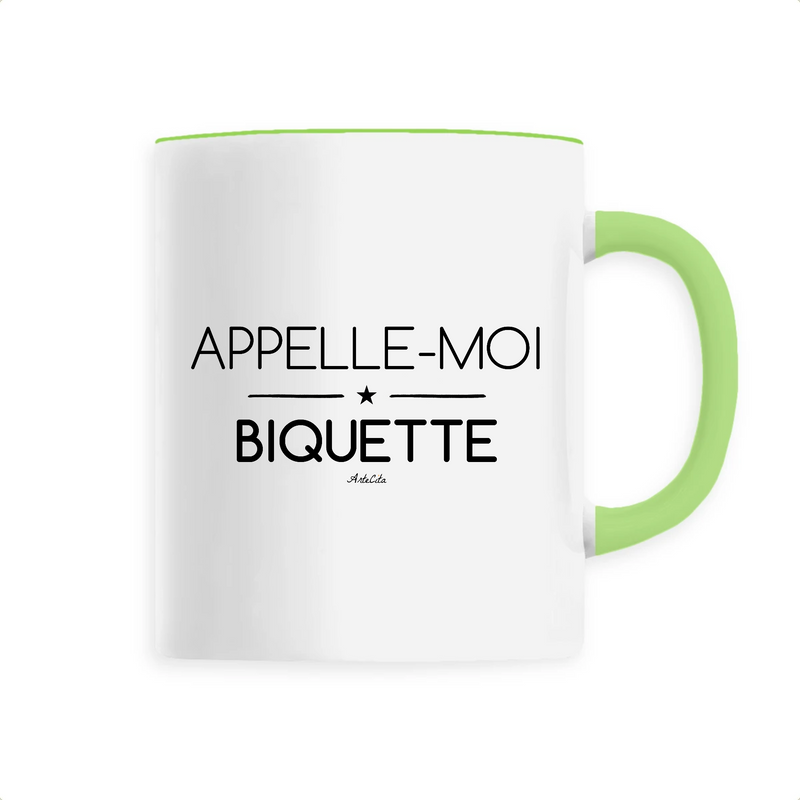 Cadeau anniversaire : Mug - Appelle-moi Biquette - 6 Coloris - Cadeau Original - Cadeau Personnalisable - Cadeaux-Positifs.com -Unique-Vert-