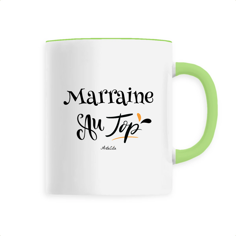 Cadeau anniversaire : Mug - Marraine au Top - 6 Coloris - Cadeau Original - Cadeau Personnalisable - Cadeaux-Positifs.com -Unique-Vert-