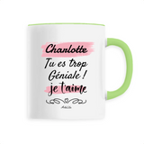 Mug - Charlotte je t'aime - 6 Coloris - Cadeau Tendre & Original - Cadeau Personnalisable - Cadeaux-Positifs.com -Unique-Vert-