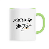 Mug - Maîtresse au Top - 6 Coloris - Cadeau Original - Cadeau Personnalisable - Cadeaux-Positifs.com -Unique-Vert-