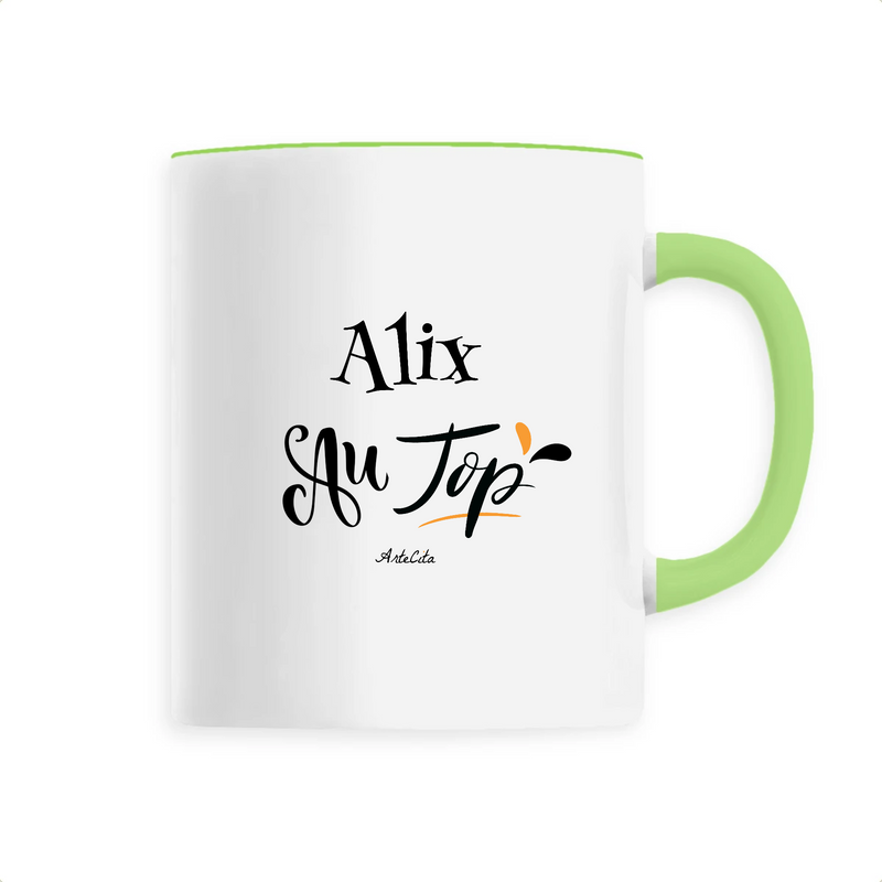 Cadeau anniversaire : Mug - Alix au Top - 6 Coloris - Cadeau Original - Cadeau Personnalisable - Cadeaux-Positifs.com -Unique-Vert-