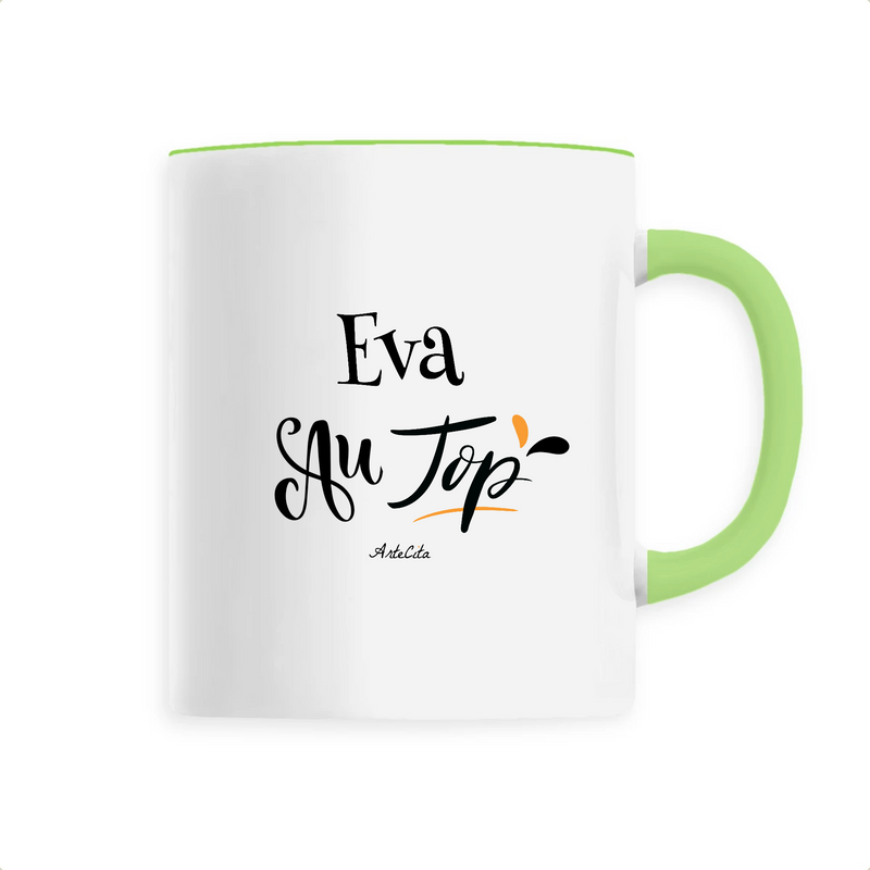 Cadeau anniversaire : Mug - Eva au Top - 6 Coloris - Cadeau Original - Cadeau Personnalisable - Cadeaux-Positifs.com -Unique-Vert-