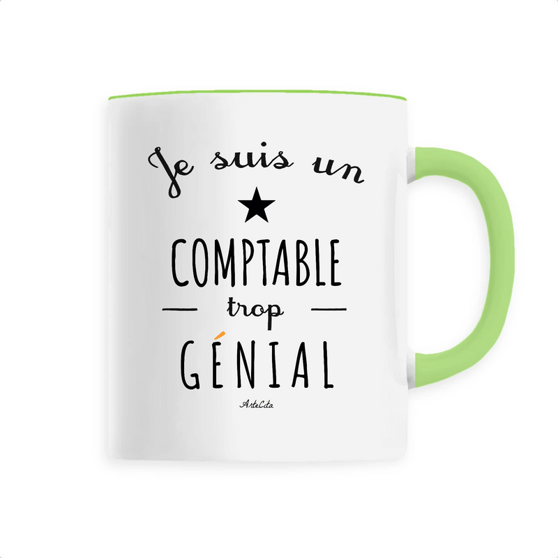 Cadeau anniversaire : Mug - Un Comptable trop Génial - 6 Coloris - Cadeau Original - Cadeau Personnalisable - Cadeaux-Positifs.com -Unique-Vert-