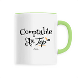 Mug - Comptable au Top - 6 Coloris - Cadeau Original - Cadeau Personnalisable - Cadeaux-Positifs.com -Unique-Vert-