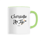 Mug - Christelle au Top - 6 Coloris - Cadeau Original - Cadeau Personnalisable - Cadeaux-Positifs.com -Unique-Vert-