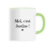 Mug - Moi c'est Justine - 6 Coloris - Cadeau Original - Cadeau Personnalisable - Cadeaux-Positifs.com -Unique-Vert-