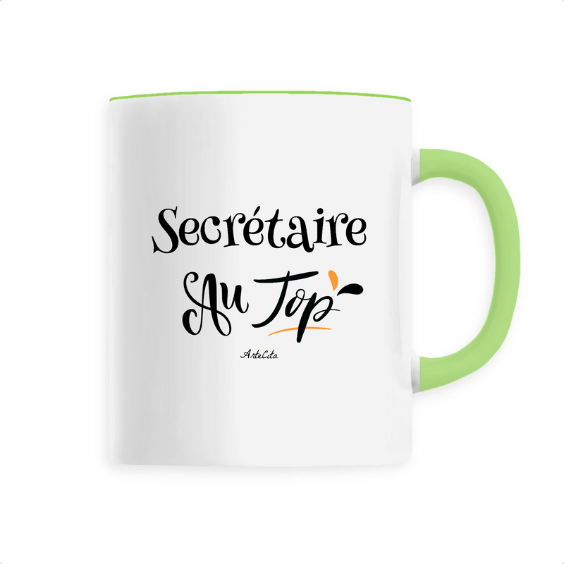 Cadeau anniversaire : Mug - Secrétaire au Top - 6 Coloris - Cadeau Original - Cadeau Personnalisable - Cadeaux-Positifs.com -Unique-Vert-