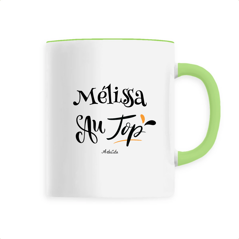 Cadeau anniversaire : Mug - Mélissa au Top - 6 Coloris - Cadeau Original - Cadeau Personnalisable - Cadeaux-Positifs.com -Unique-Vert-