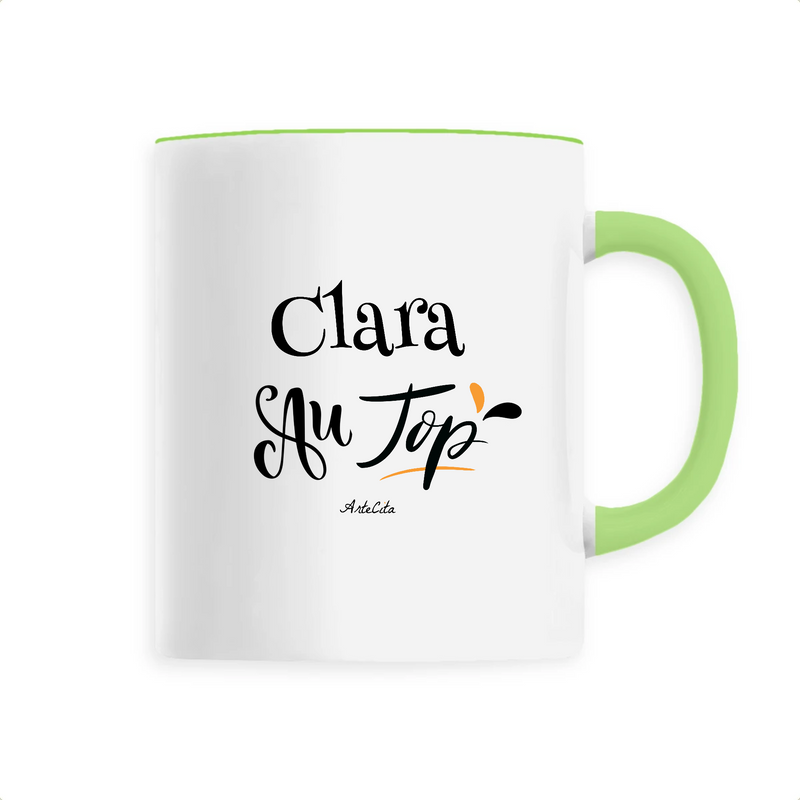Cadeau anniversaire : Mug - Clara au Top - 6 Coloris - Cadeau Original - Cadeau Personnalisable - Cadeaux-Positifs.com -Unique-Vert-