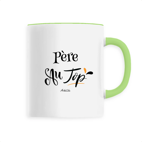 Mug - Père au Top - 6 Coloris - Cadeau Original - Cadeau Personnalisable - Cadeaux-Positifs.com -Unique-Vert-