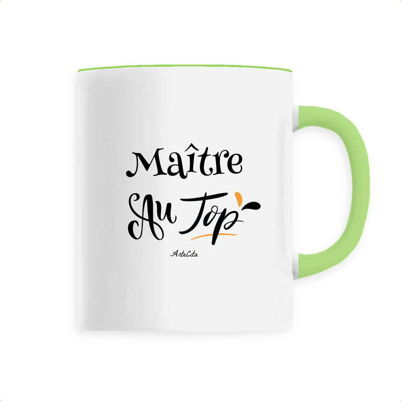 Cadeau anniversaire : Mug - Maître au Top - 6 Coloris - Cadeau Original - Cadeau Personnalisable - Cadeaux-Positifs.com -Unique-Vert-