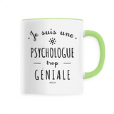 Mug - Une Psychologue trop Géniale - 6 Coloris - Cadeau Original - Cadeau Personnalisable - Cadeaux-Positifs.com -Unique-Vert-